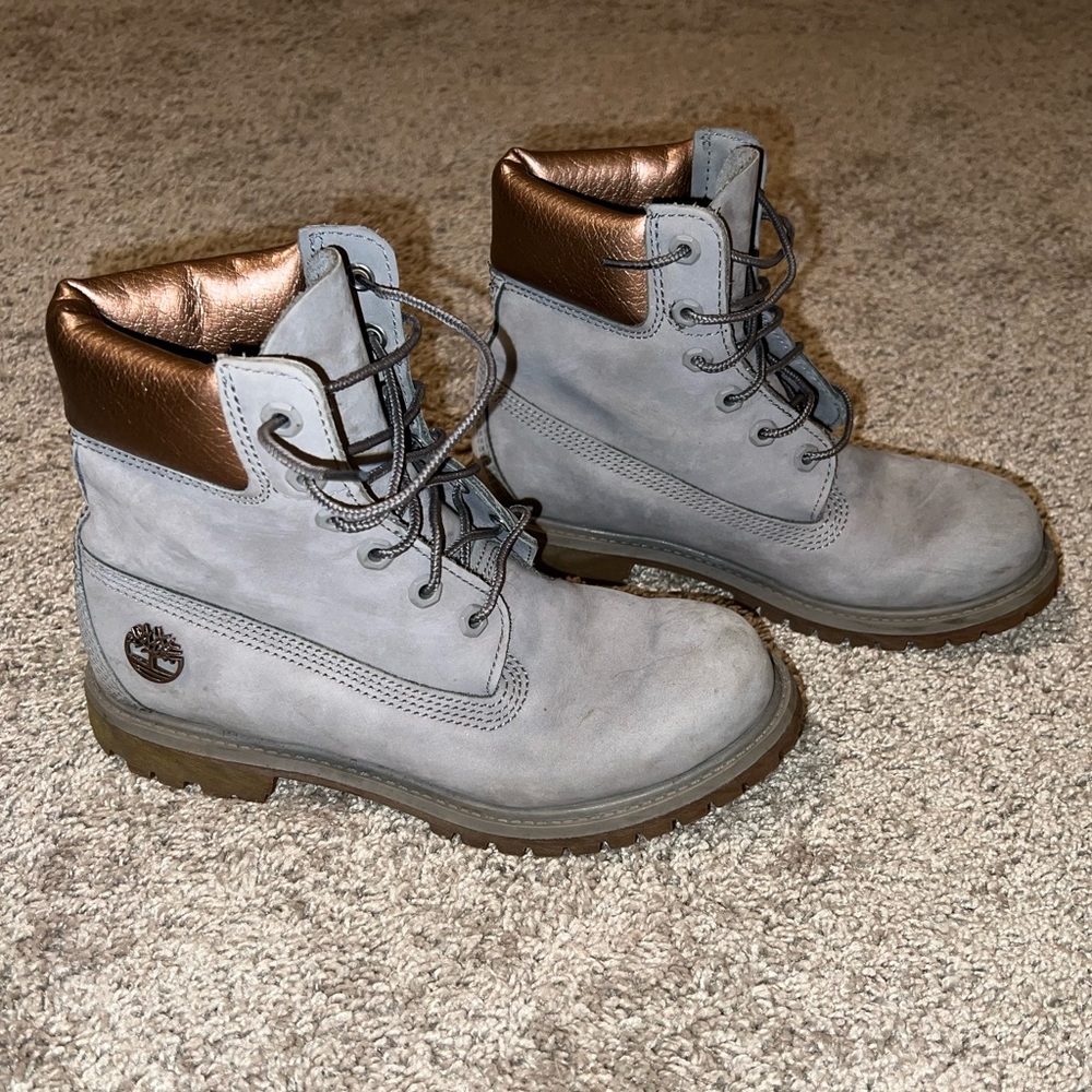 Grey Timberland Boots